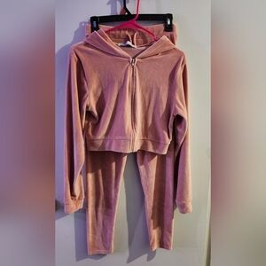 Women's Pink Velour Tracksuit